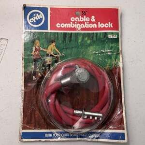 Vintage CYCLE Combination Chain Lock Bicycle Retro Bike 36” NEW OLD STOCK